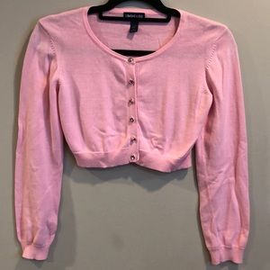 Limited Too Cotton Candy Pink Crop Cardigan Sz XL